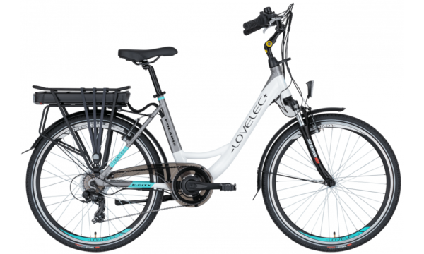 Vélo électrique de ville LOVELEC Polaris Blanc/Gris